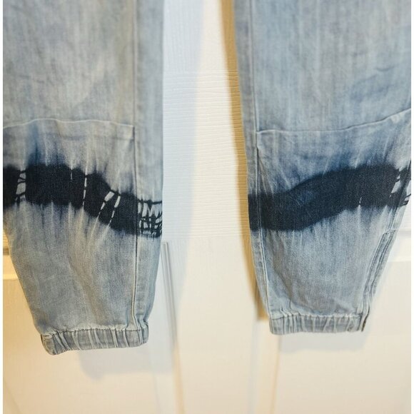 Sundry Revolve Tie Dye Jean Joggers Size 24 Cotton Lightweight Ankle Zip NWOT - Picture 5 of 10
